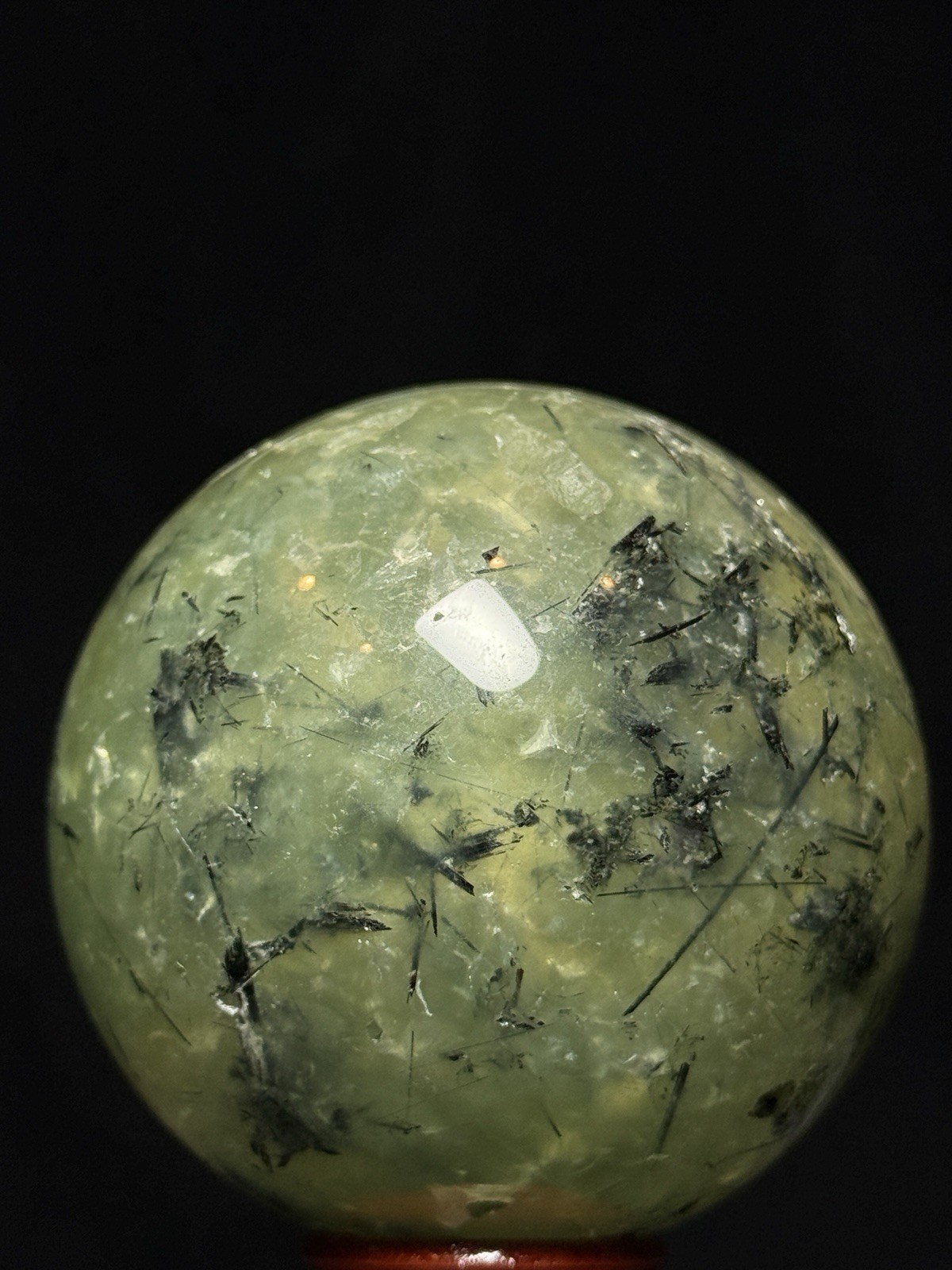 67mm PREHNITE EPIDOTE SPHERE 💚449g Green Mineral Reiki Chakra Gem Witch Crystal