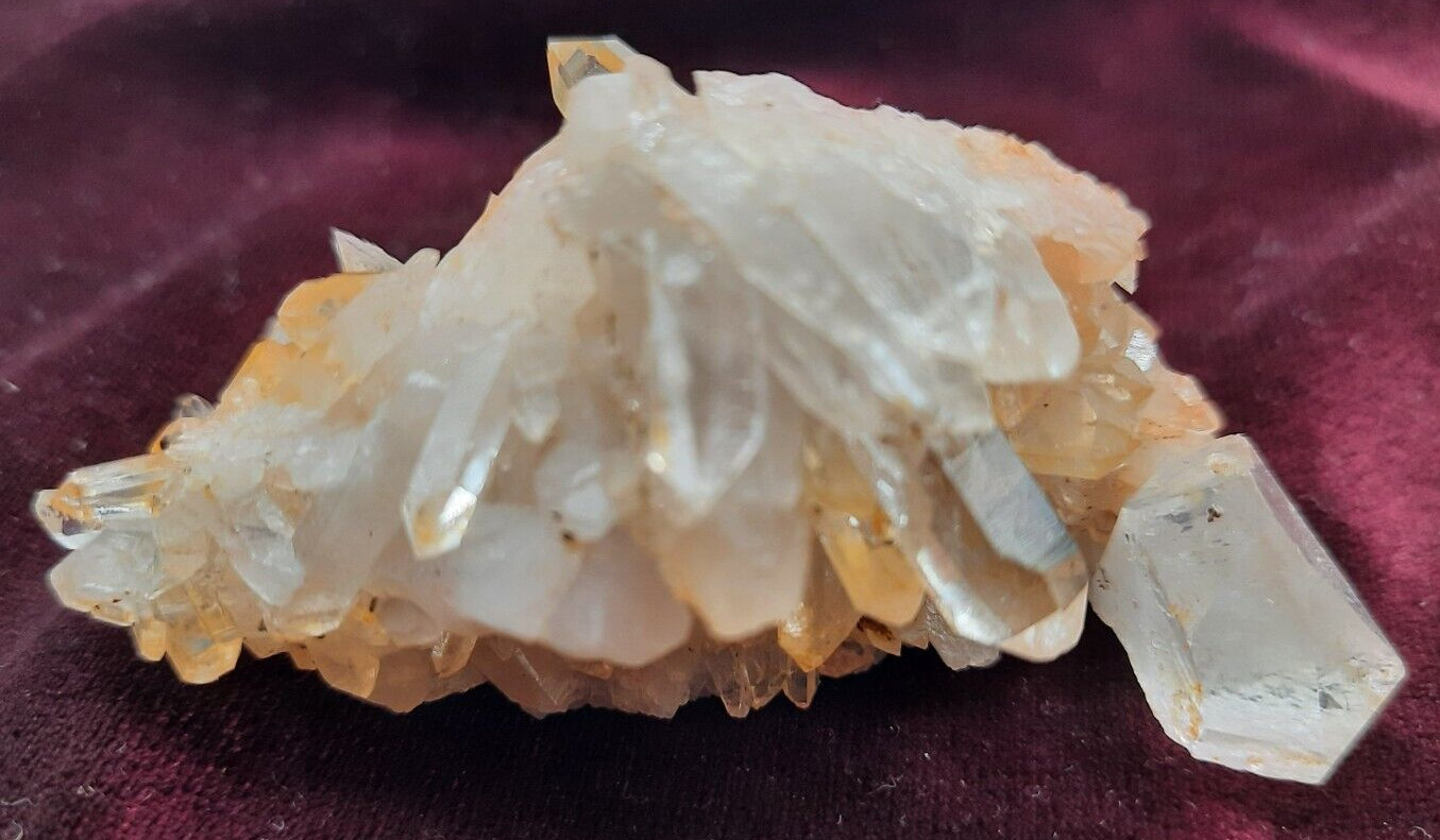 Quartz Crystals Cluster Arkansas Size 2 3/4 x 1 1/2 x 1 1/2 inches