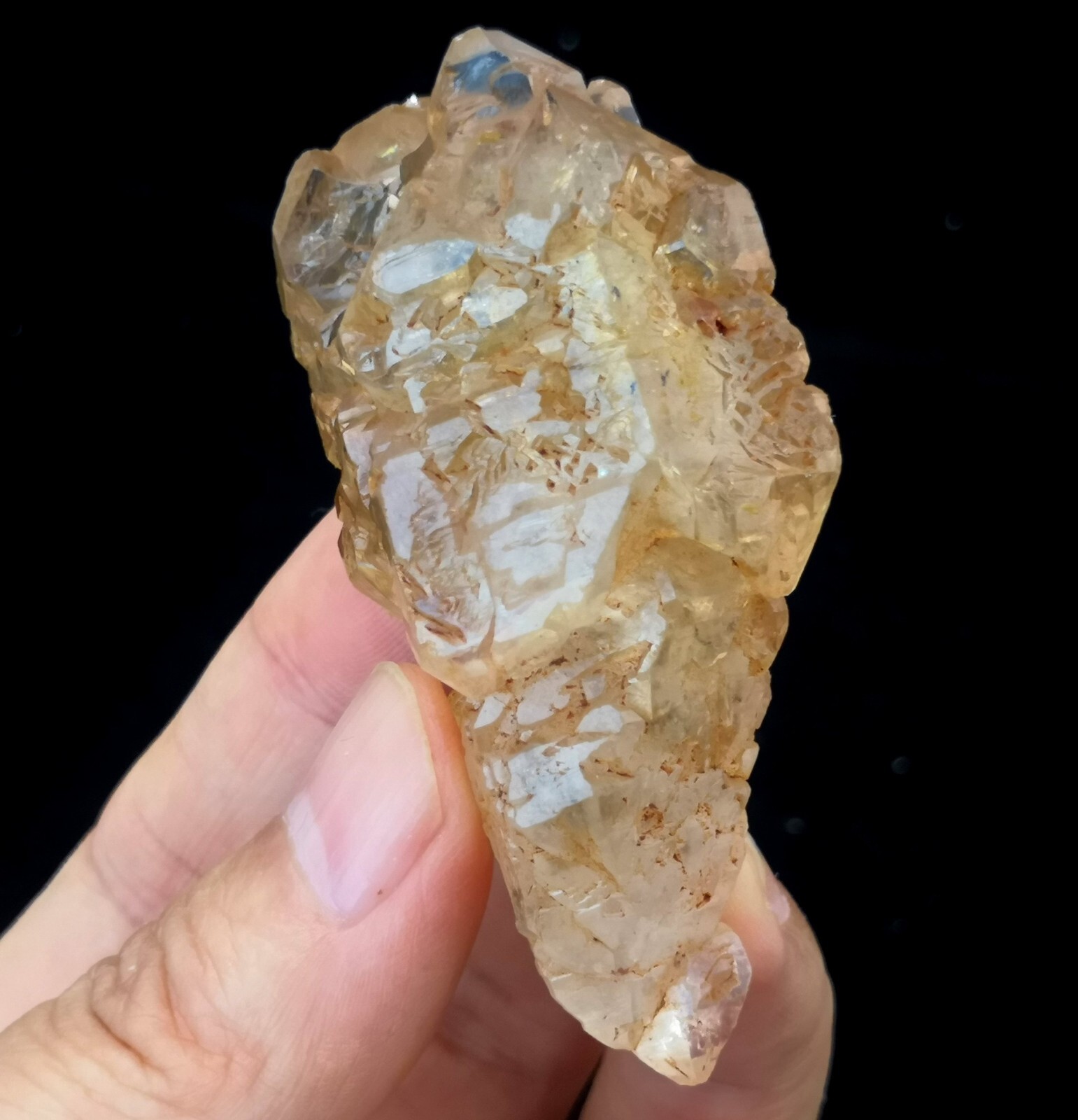 61mm Fluorescent DOUBLE TERMINATED Quartz, Natural Mineral Specimen