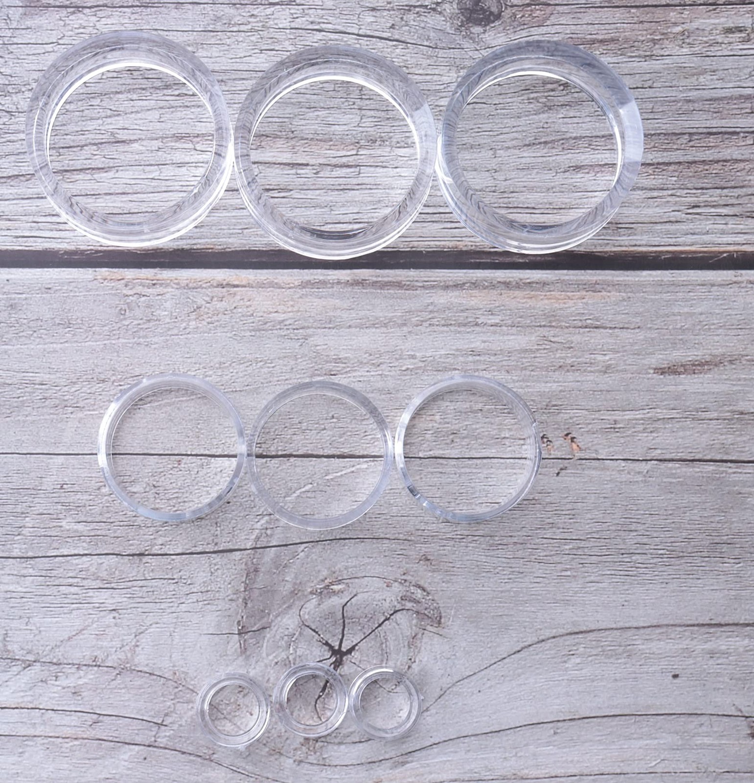9 Pcs Display Stands Acrylic Clear Small Round Baseball Ring Stands Easel Hol…