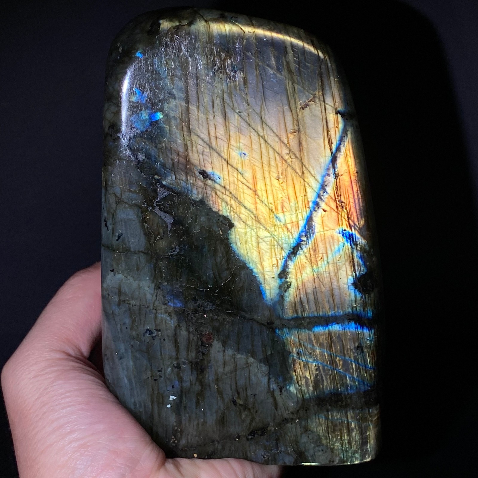 1560 Natural Gorgeous Labradorite QuartzCrystal Stone Specimen Healing