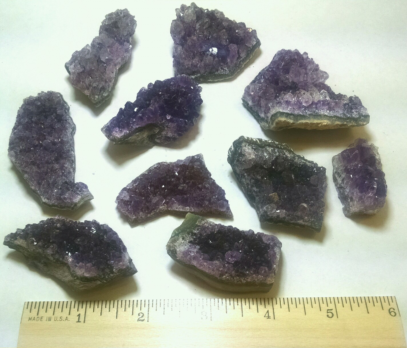 2 Purple Amethyst Druze Cluster Gemstone Crystal Specimen 1-2″