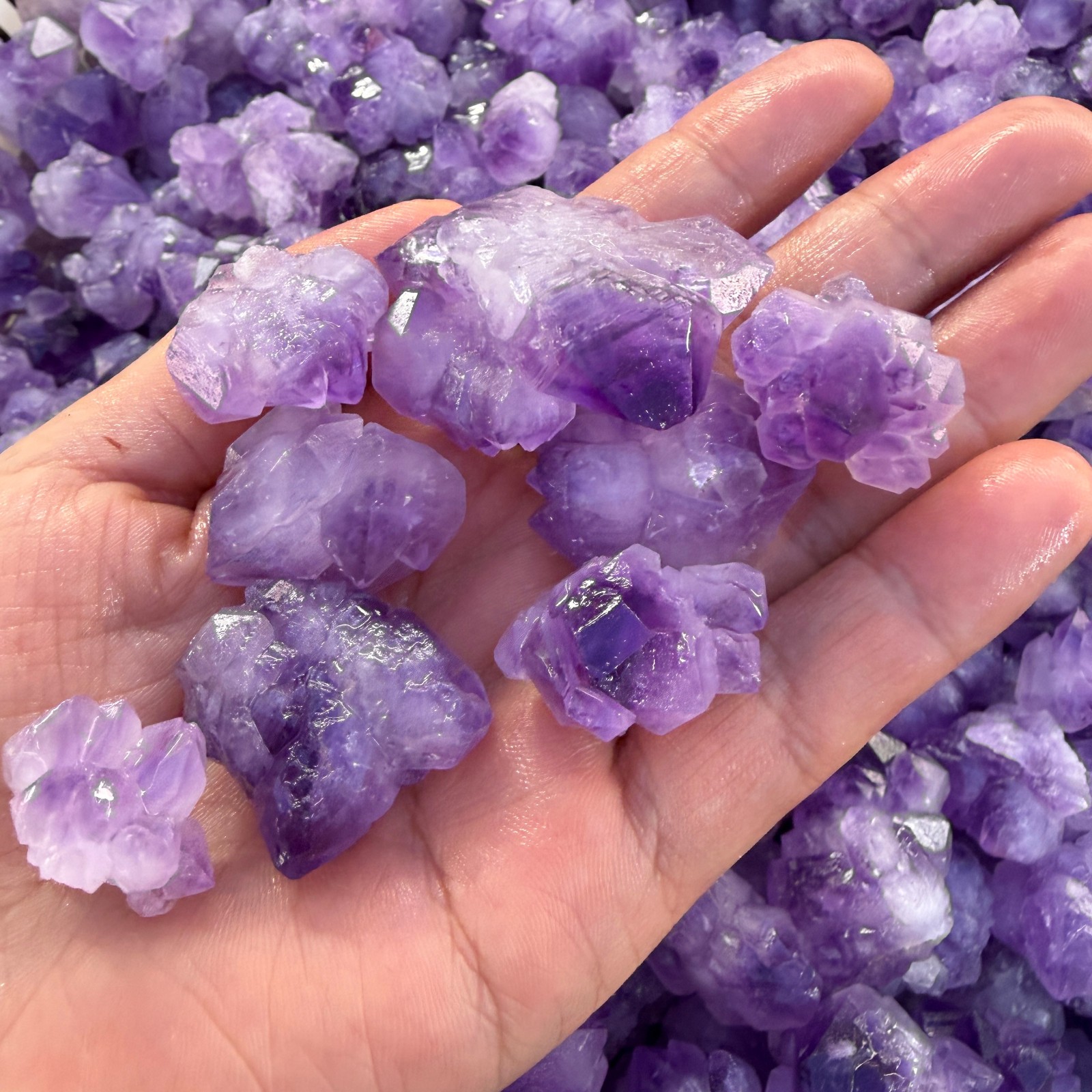 2.2LB Natural amethyst Quartz raw gemstone mineral Crystal healing Reiki decor