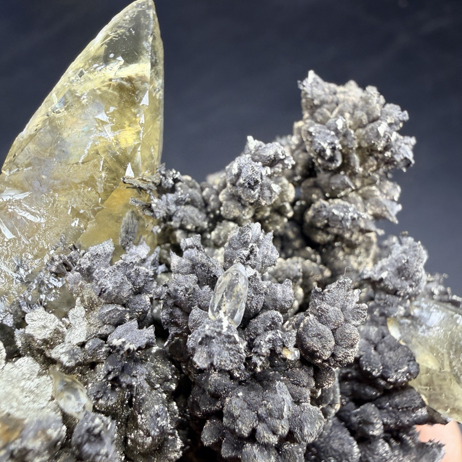 Golden Calcite Crystals on Wild Looking Chalcopyrite Matrix / Missouri *VIDEO*