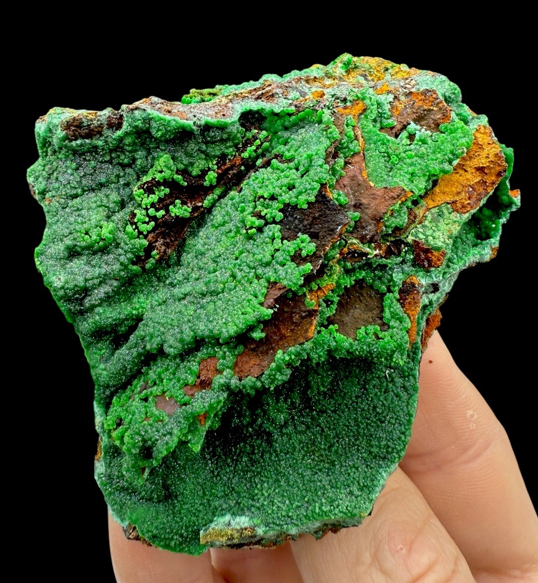 Green Conichalcite Crystals : Hilarion Mine . Attica , Greece 🇬🇷