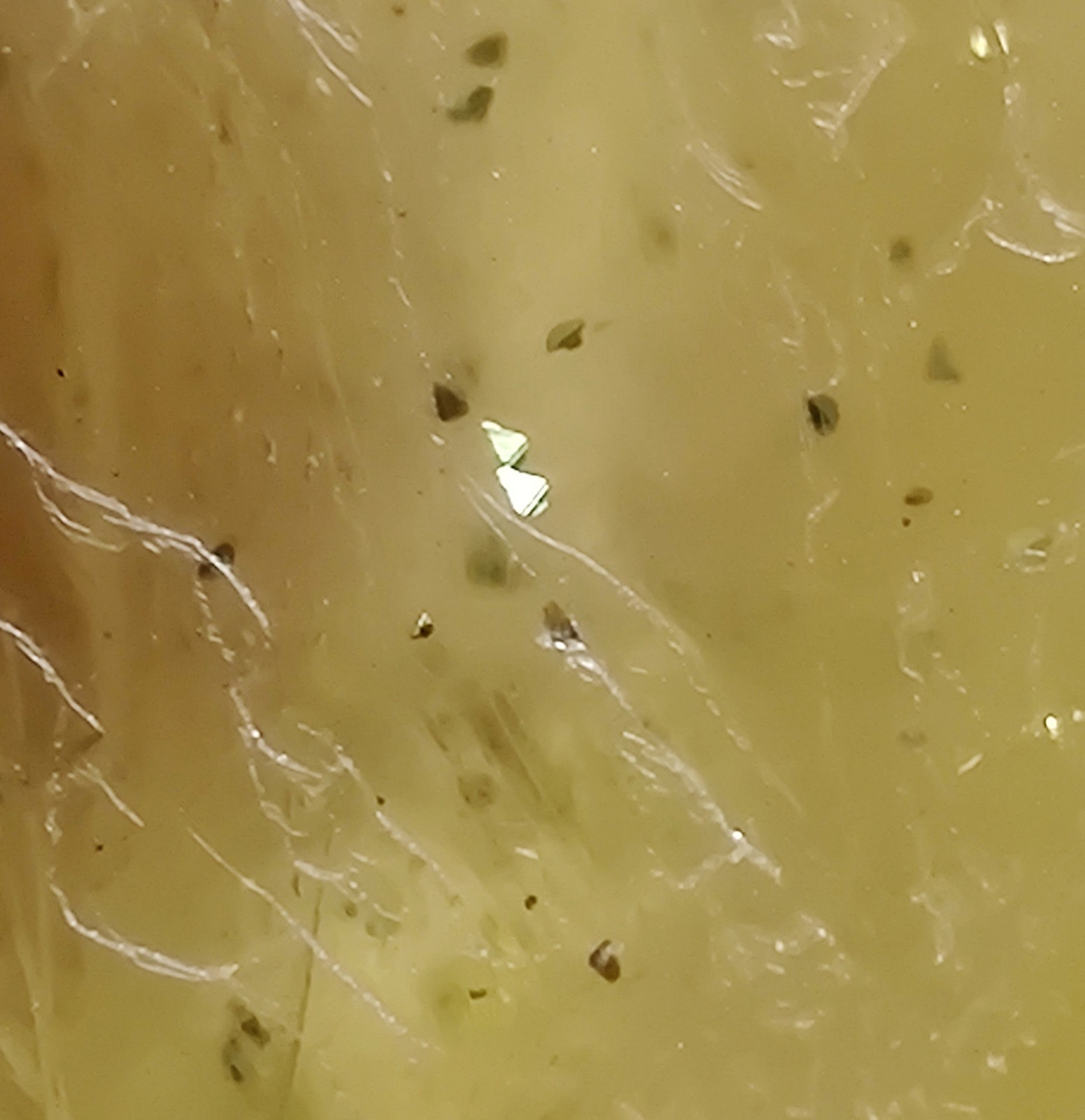 Fluorite crystal with Chalcopyrite inclusions. Cave in Rock, Illinois. 55 grams.