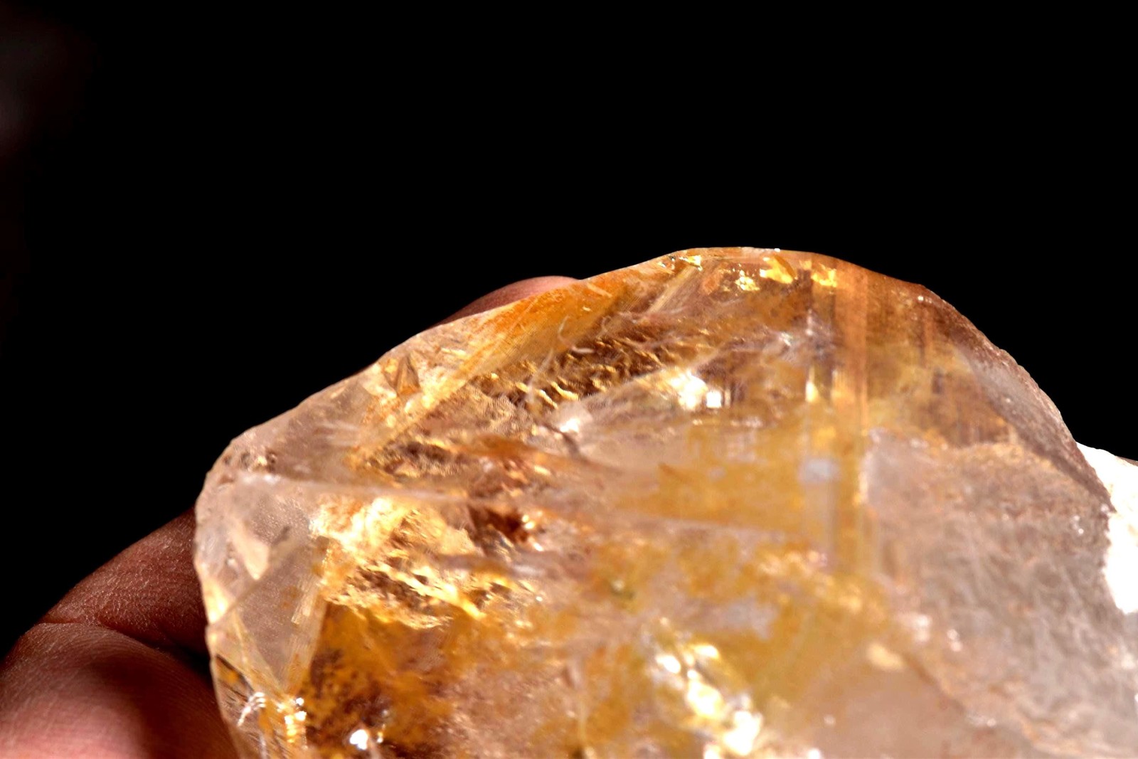Himalayan golden healer starbrary rainbows keys devic healing crystal#7644