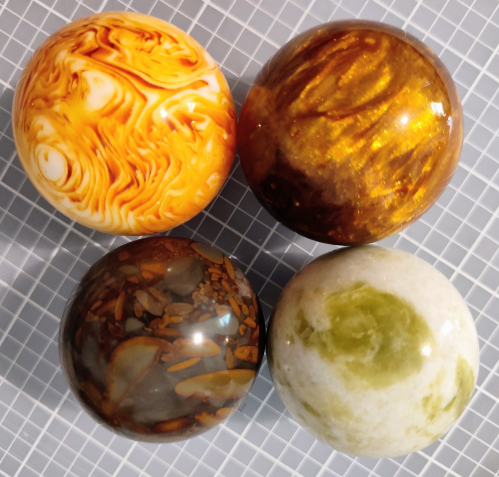 Crystal Sphere 17 Ball Lot 1.25″ to 3″ in size