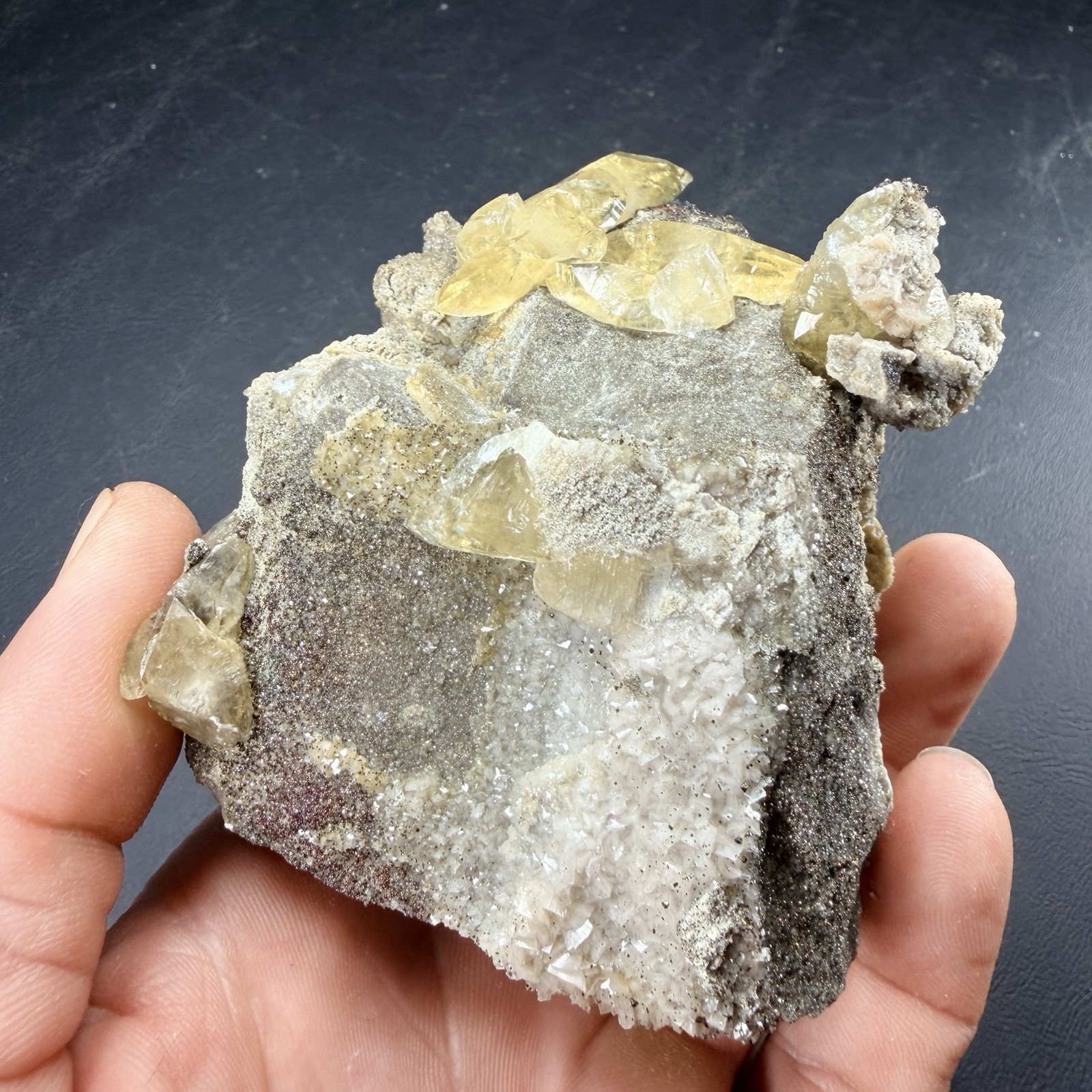 Golden Calcite Chalcopyrite Dolomite Crystal Combo / Sweetwater Mine *Video*