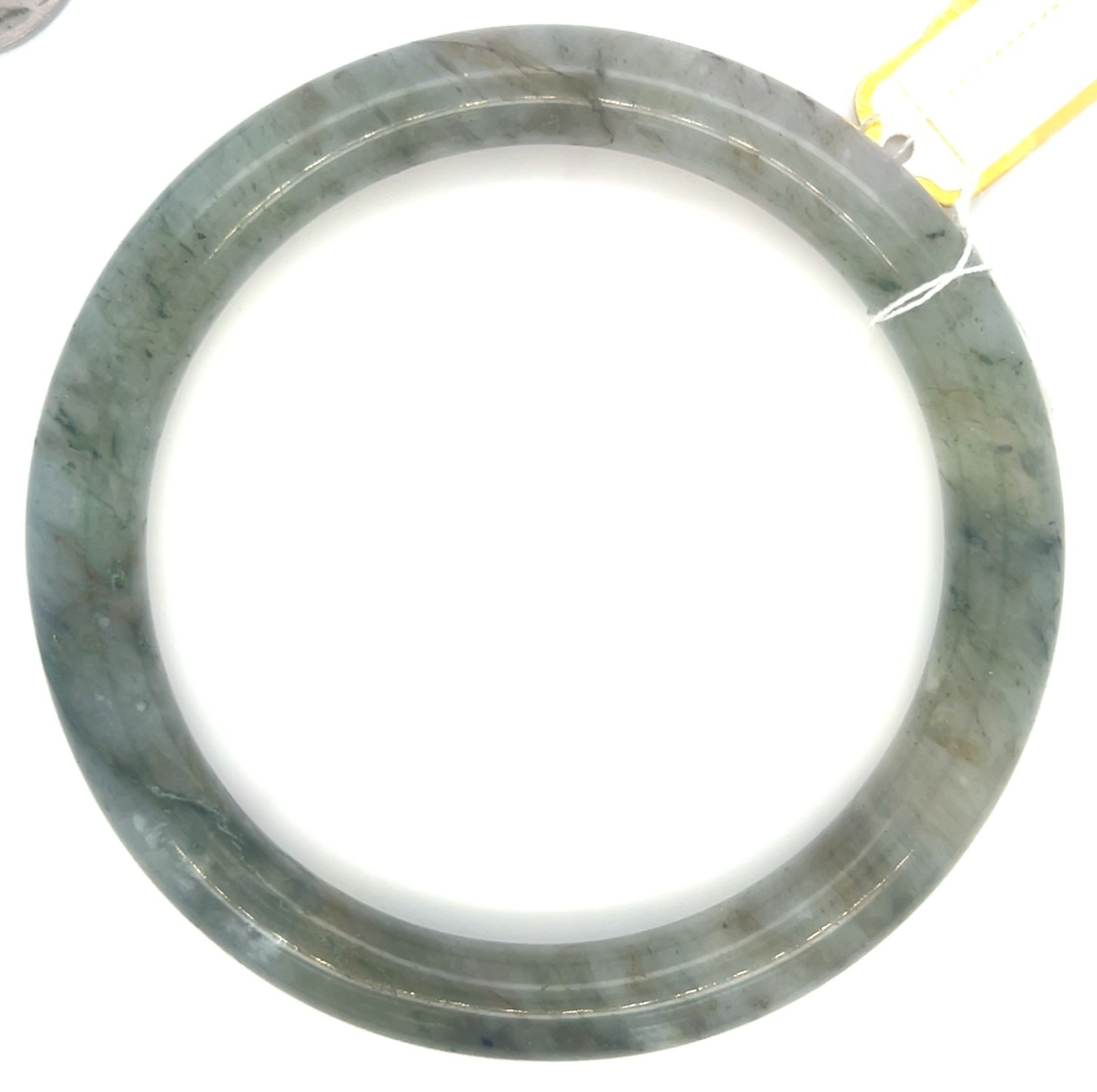 “Type A Burmese Jadeite Bangle Earthy Icy Green Full Moon 61mm”