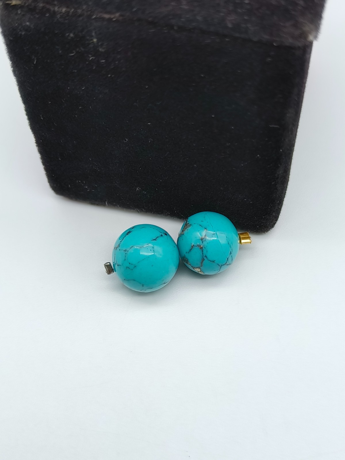 2 Pcs Natural Round Smooth Beads Natur