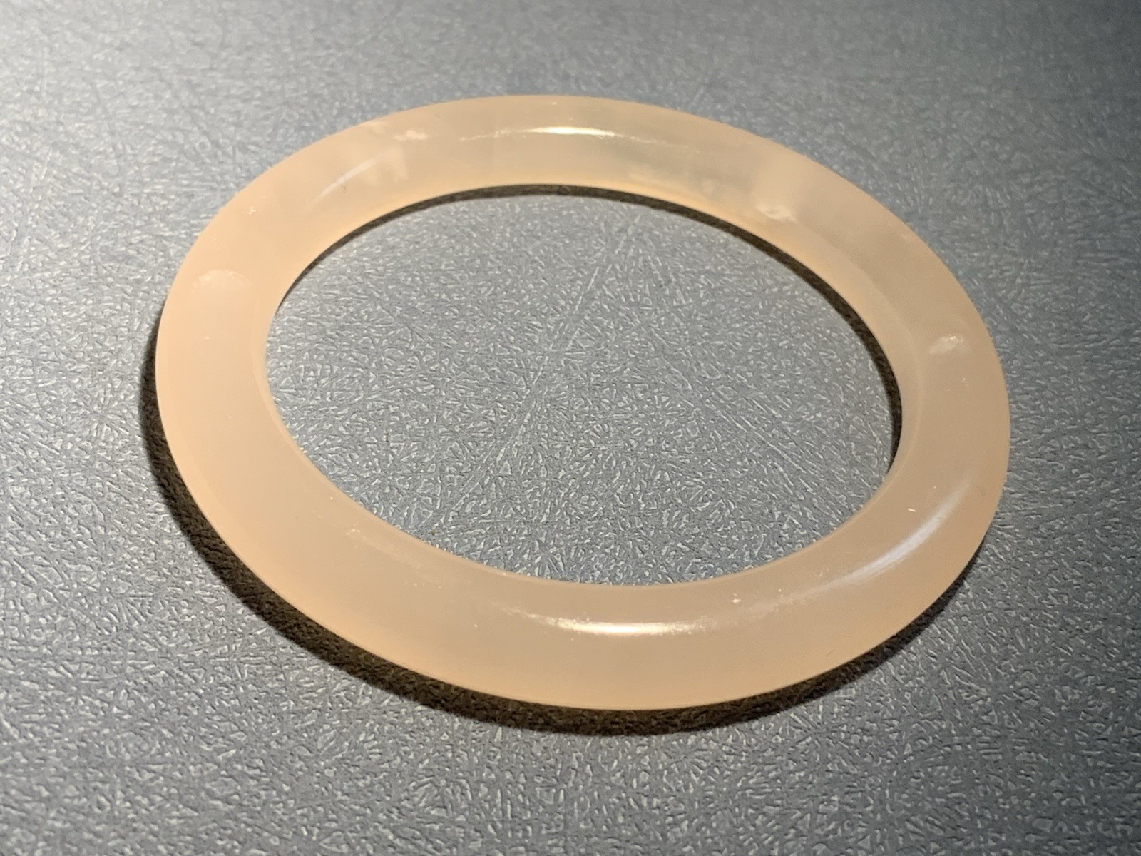 58.5mm High Grade Natural Soft Pink Xiu Jade Bangle/ one white spot