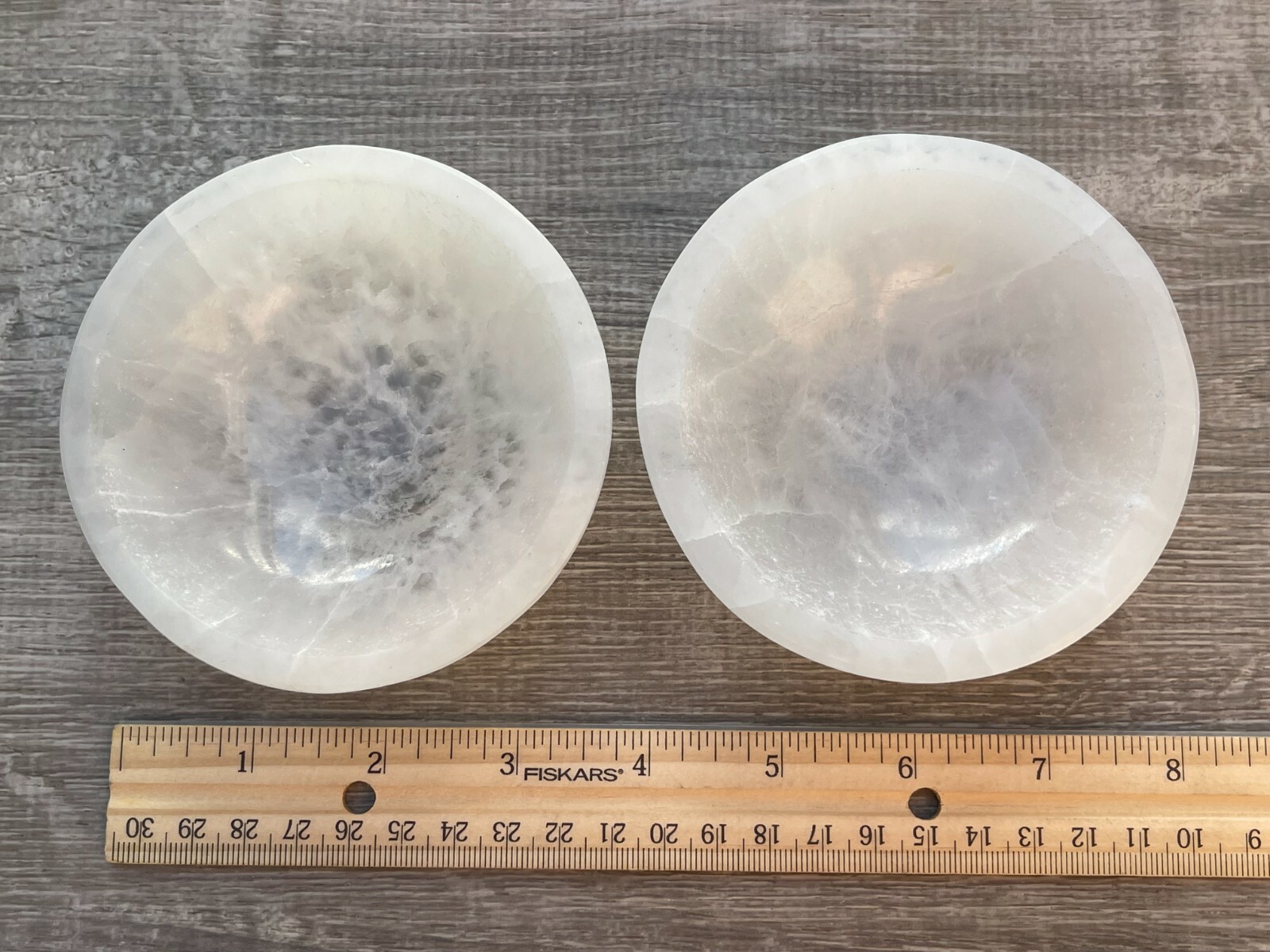 4″ Diameter SELENITE Crystal Polished Charging Bowl With Curves and Pedestal