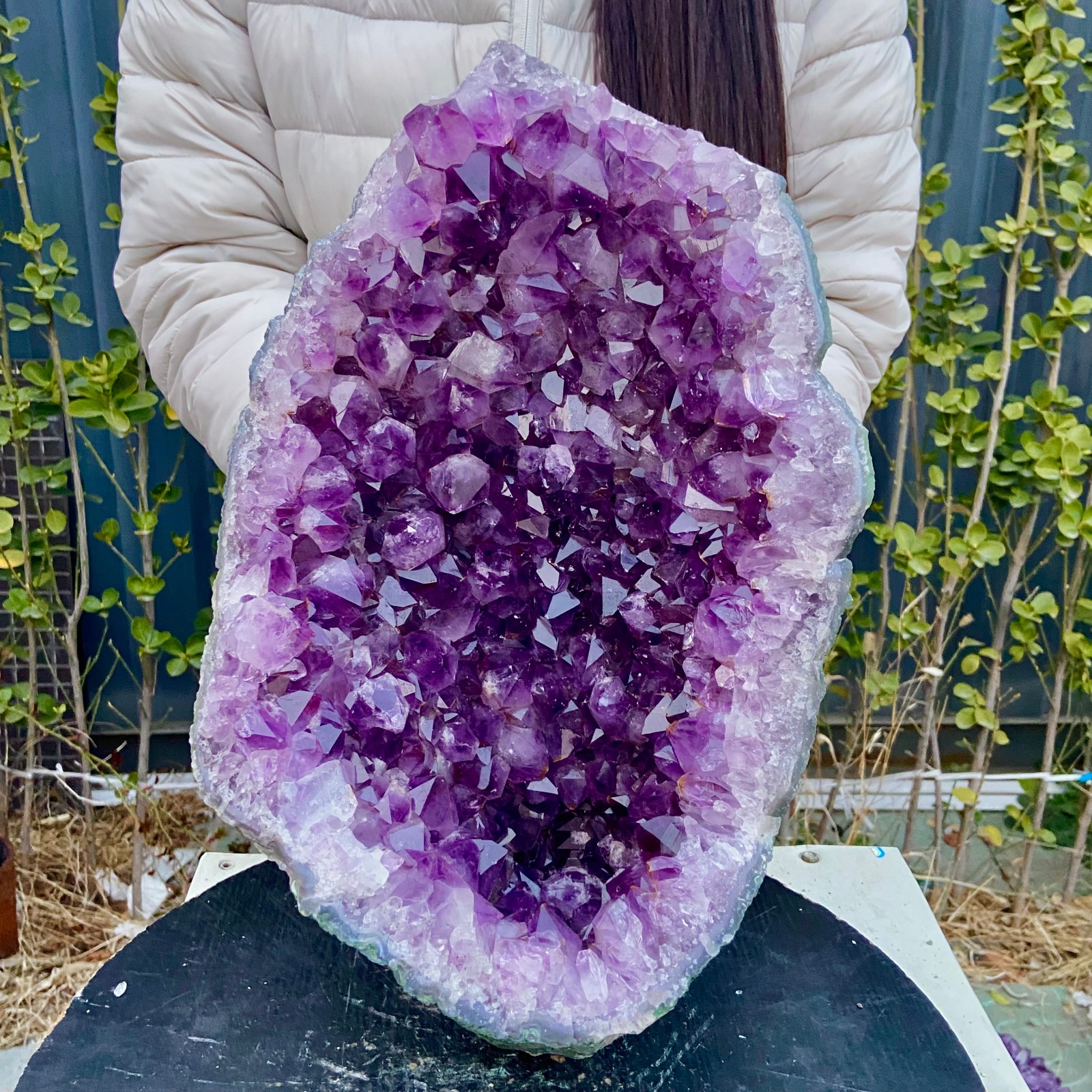 22.5LB Natural Amethyst geode quartz cluster crystal specimen energy healing