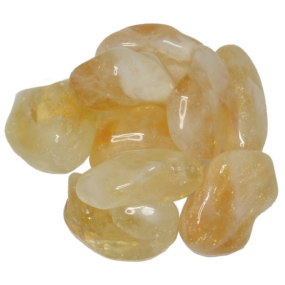 1/2 lb Citrine Tumbled Stones – Grade 2 – XLarge – 1.5″ to 2″ Avg.
