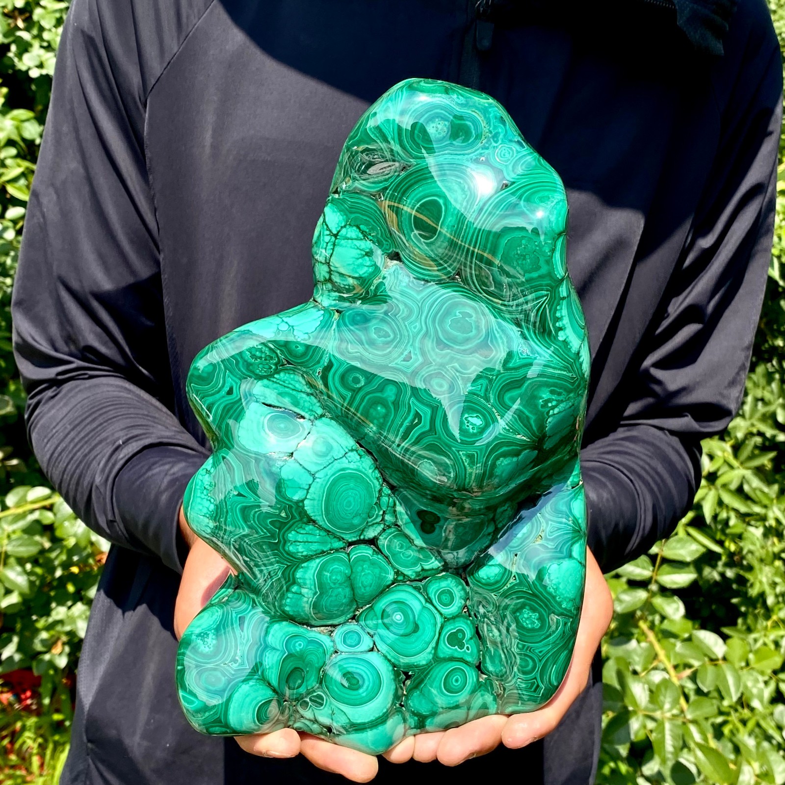 7.6LB Natural Polished Malachite Mineral freeform specimen Reiki Stone Healing