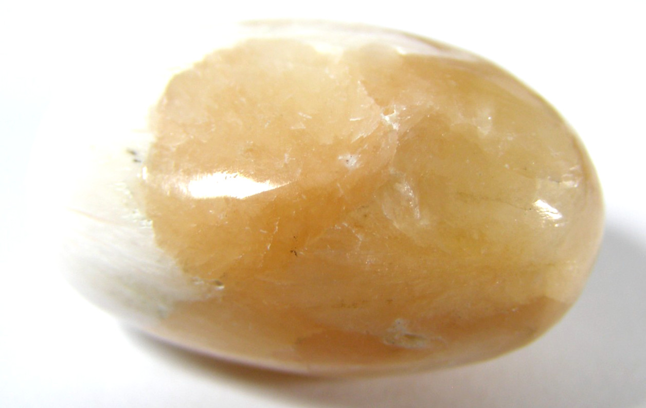 LARGE STILBITE & SCOLECITE COMBINATION CRYSTAL TUMBLESTONE 2.8 x 1.8 cm #6