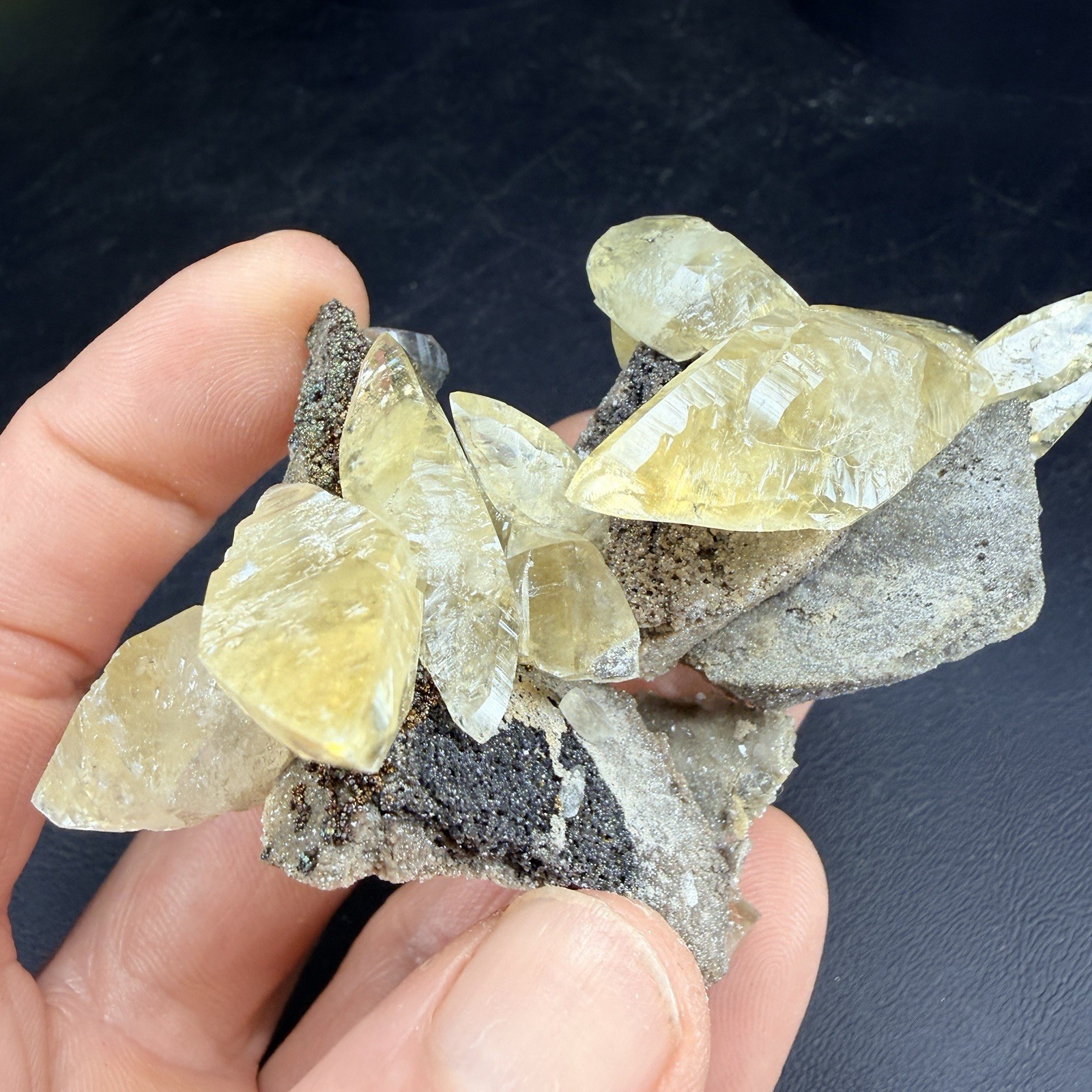 Golden Calcite Chalcopyrite Dolomite Crystal Combo / Sweetwater Mine *Video*