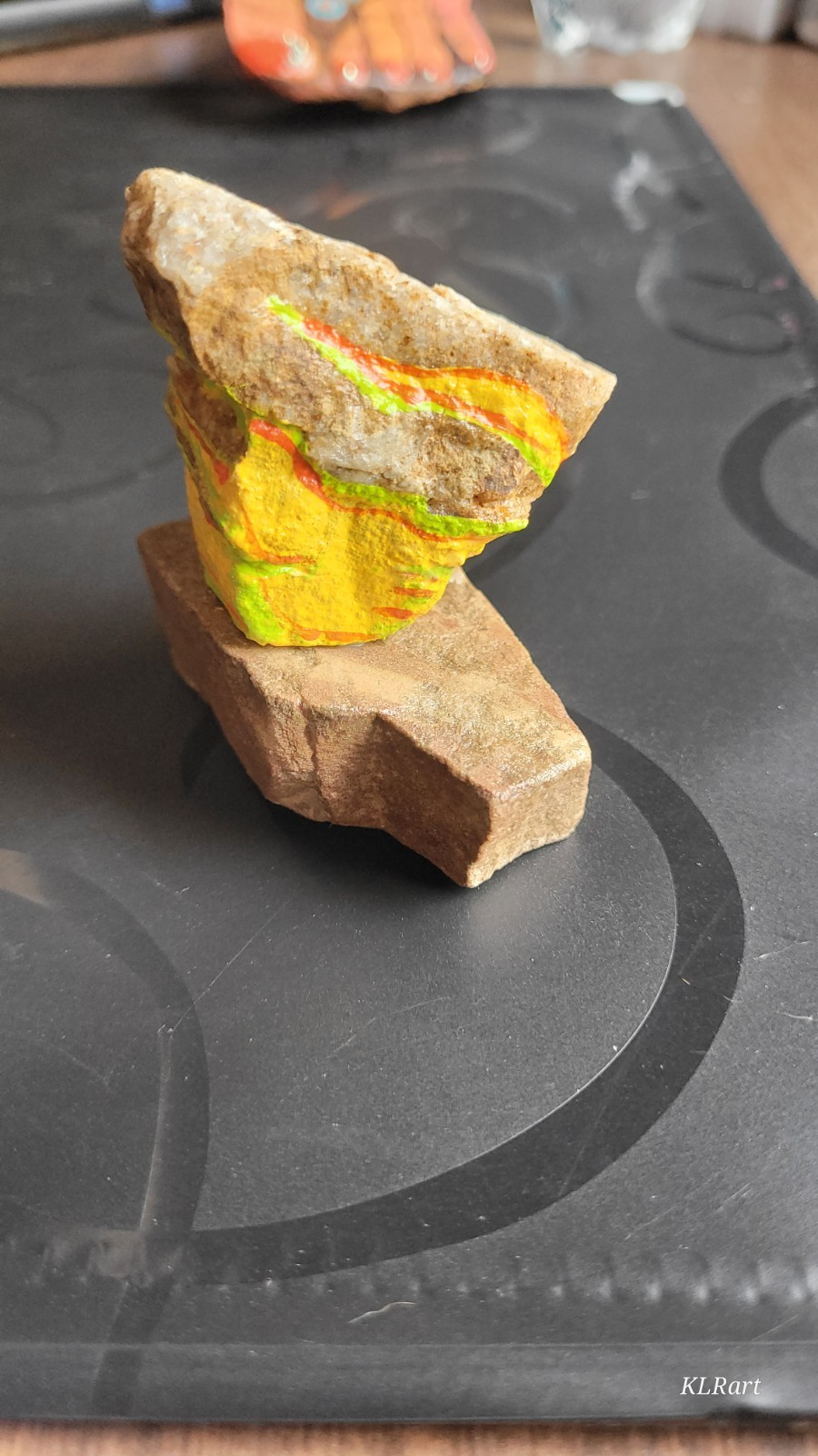 Unique crystal quartz druzy heart like, cemented to an iron rich sandstone