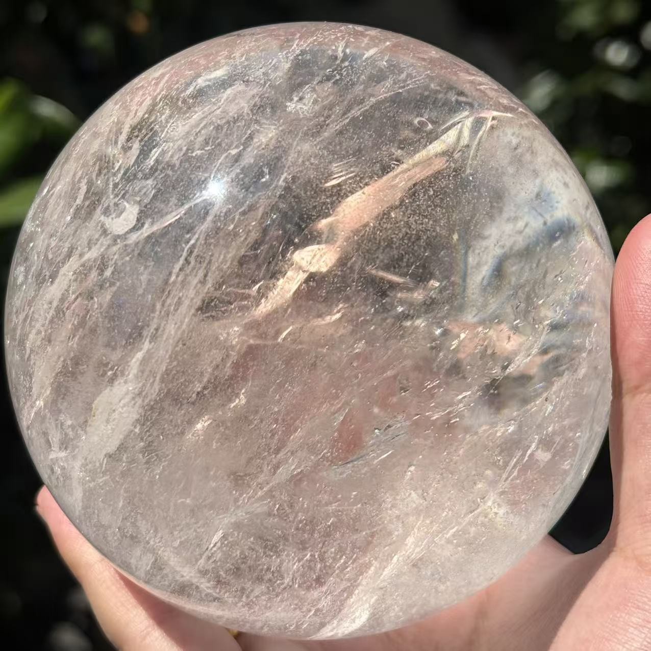 4.3LB Natural Top Grade Large Clear Quartz Sphere Crystal Ball Healing Stone