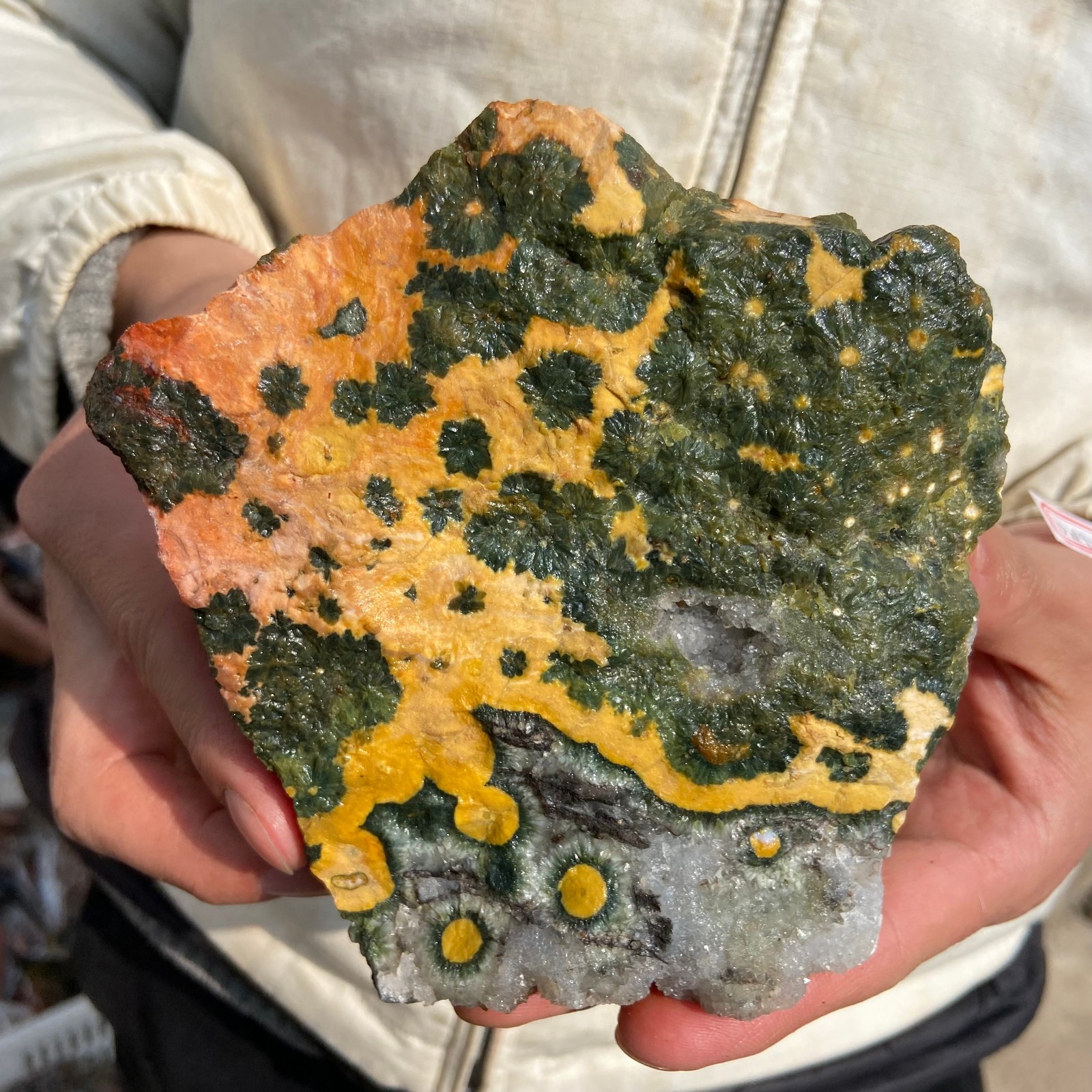2.7lb Natural colourful ocean jasper raw stone crystal rough mineral specimen