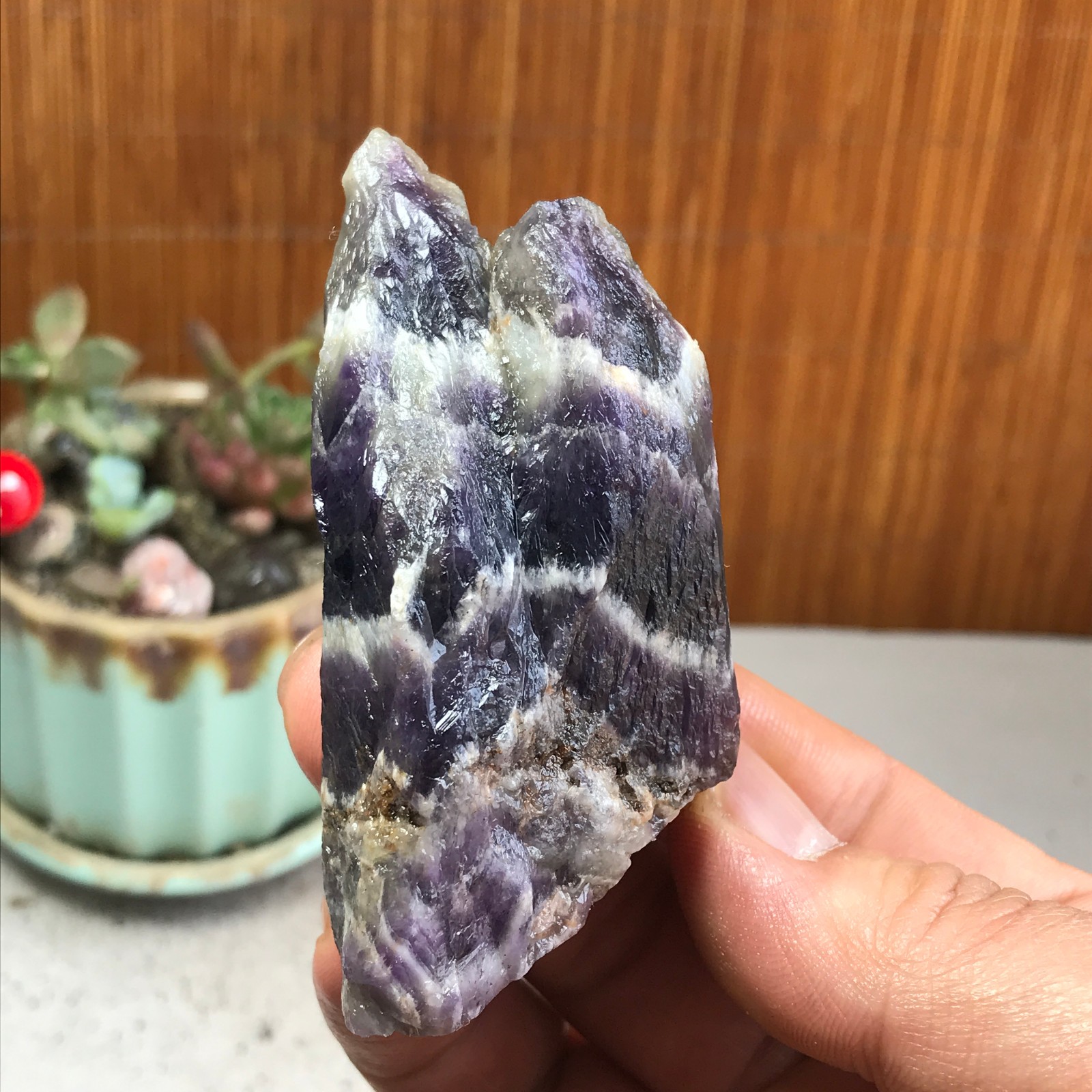 78-40-26mm Natural Dreamy amethyst Crystal gemstone Rough Mineral Specimen A4776