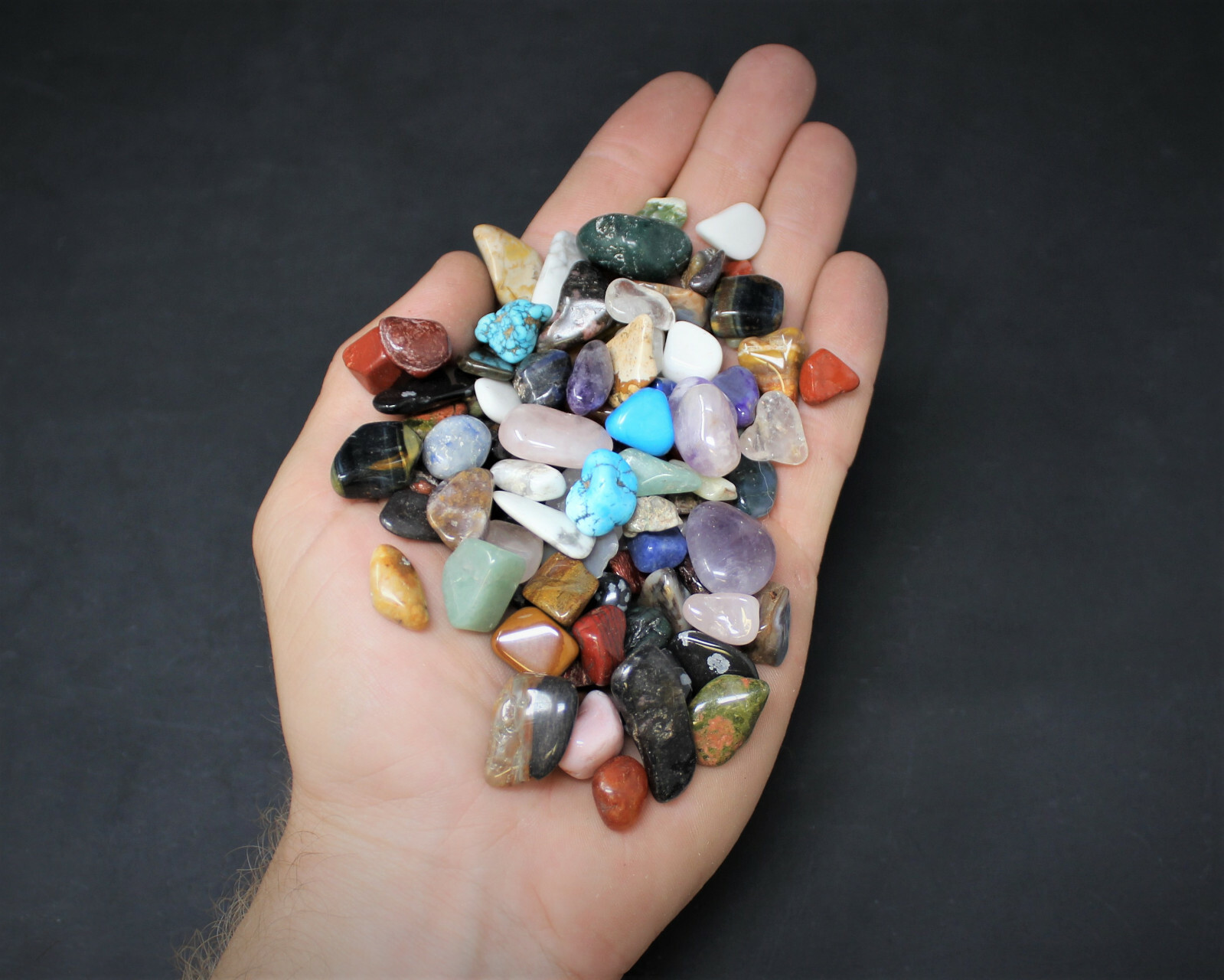 WHOLESALE 10 lb Lot of Small Assorted Mixed Tumbled Stones, MAD CHEAP Crystals!