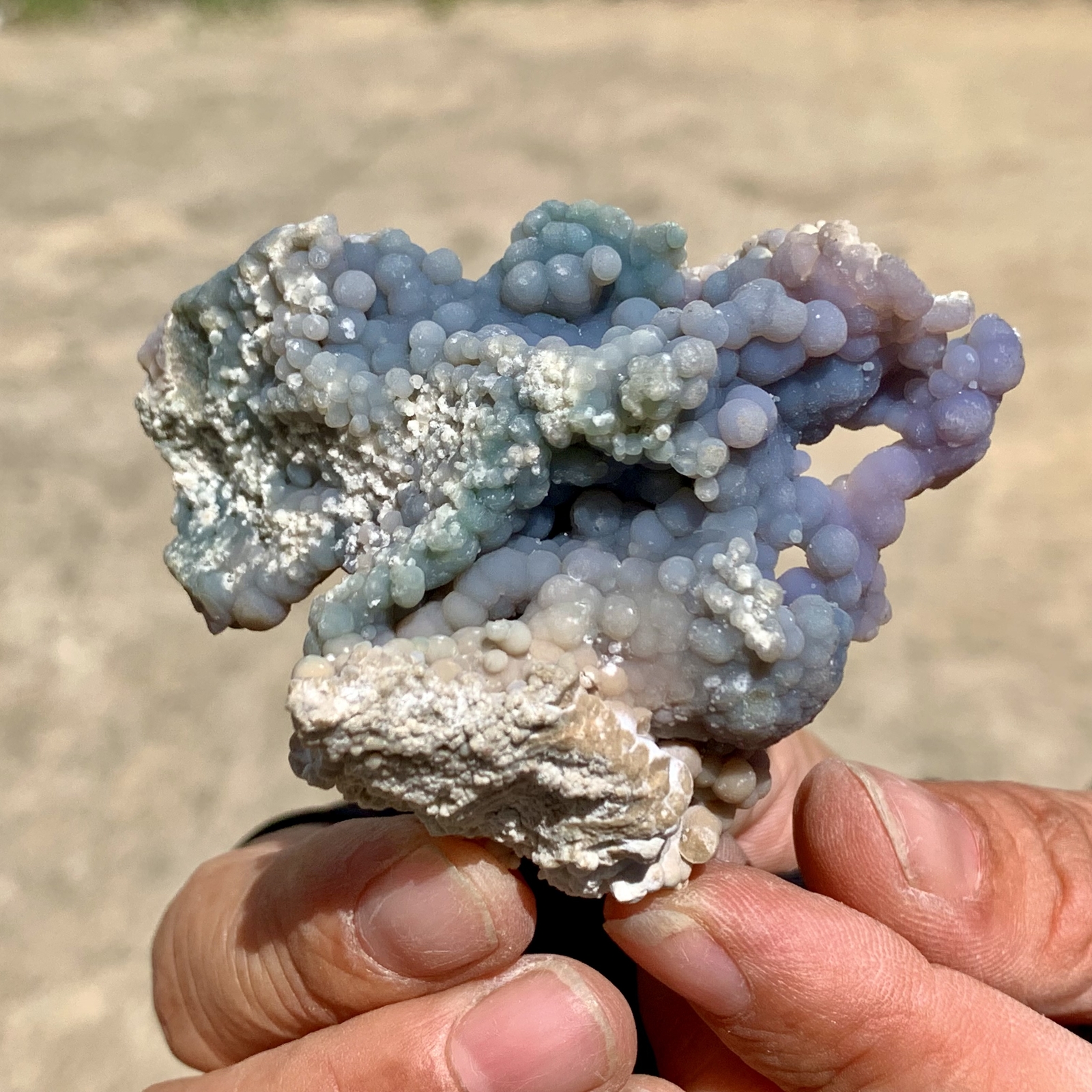 62G Natural purple grape agatequartz crystal granular mineralspecimen