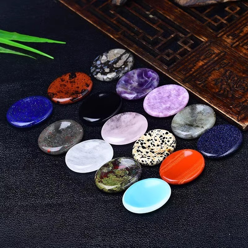 Natural Agate Thumb Massage Stone – Worry Stone for Stress Relief