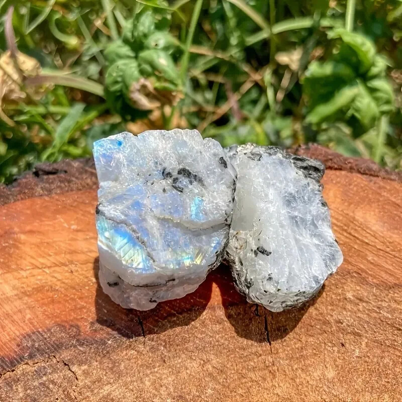 3Pcs Natural Raw Rough Moonstone Pocket Rocks Energy Crystal Mineral Specimens