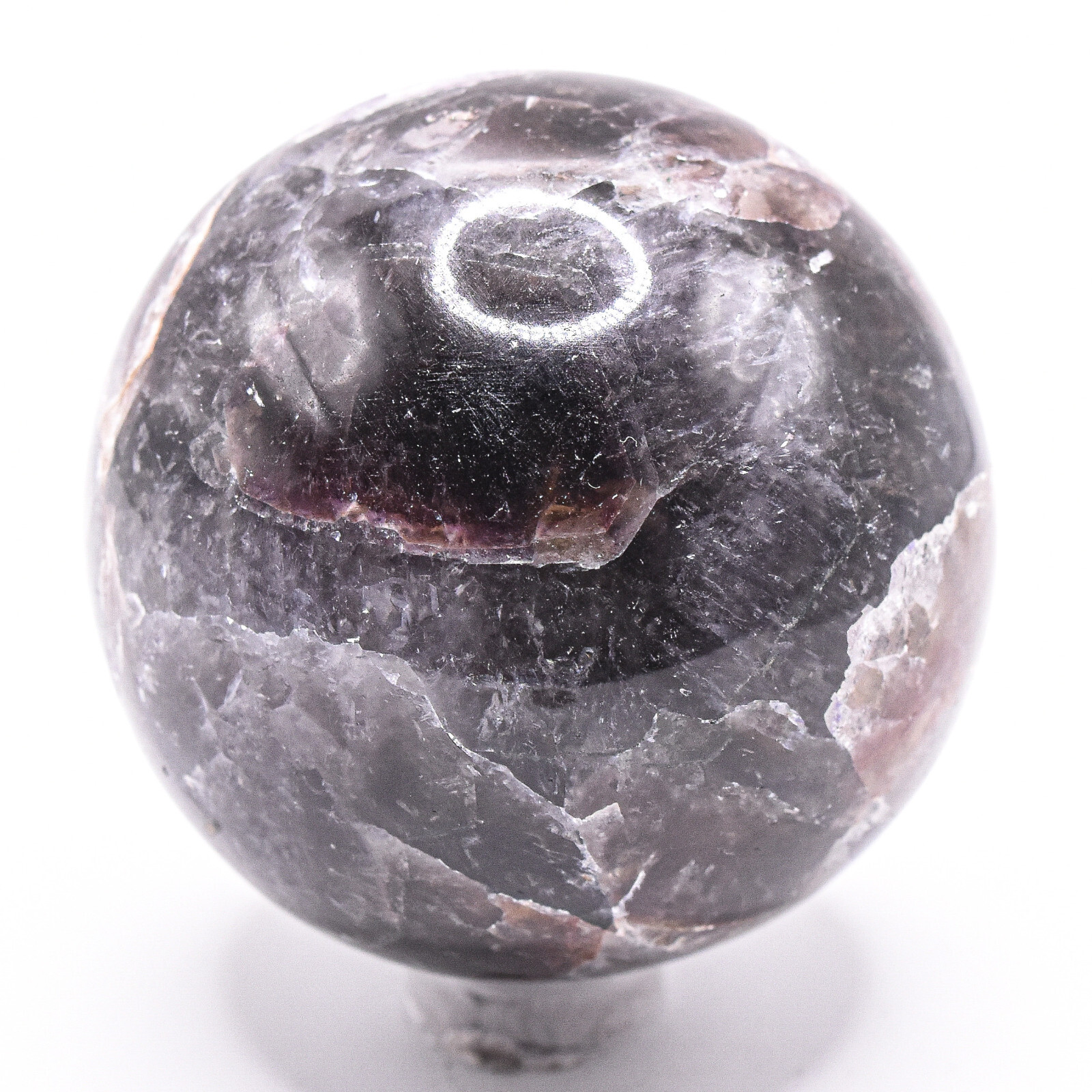 52mm Dream Amethyst Sphere Natural Mineral Ball Sparkling Quartz Crystal – India