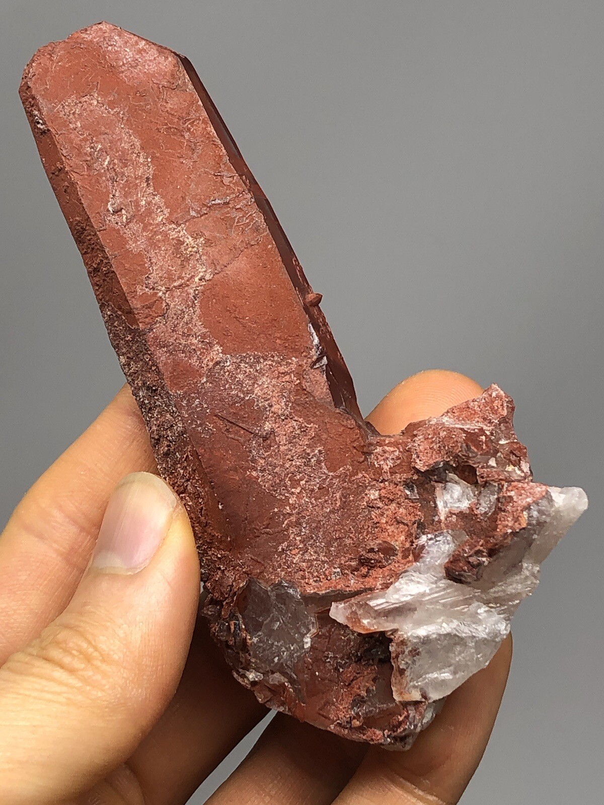 Red Quartz Tabular Wand Crystal Cluster Point Morocco 3.4oz N34