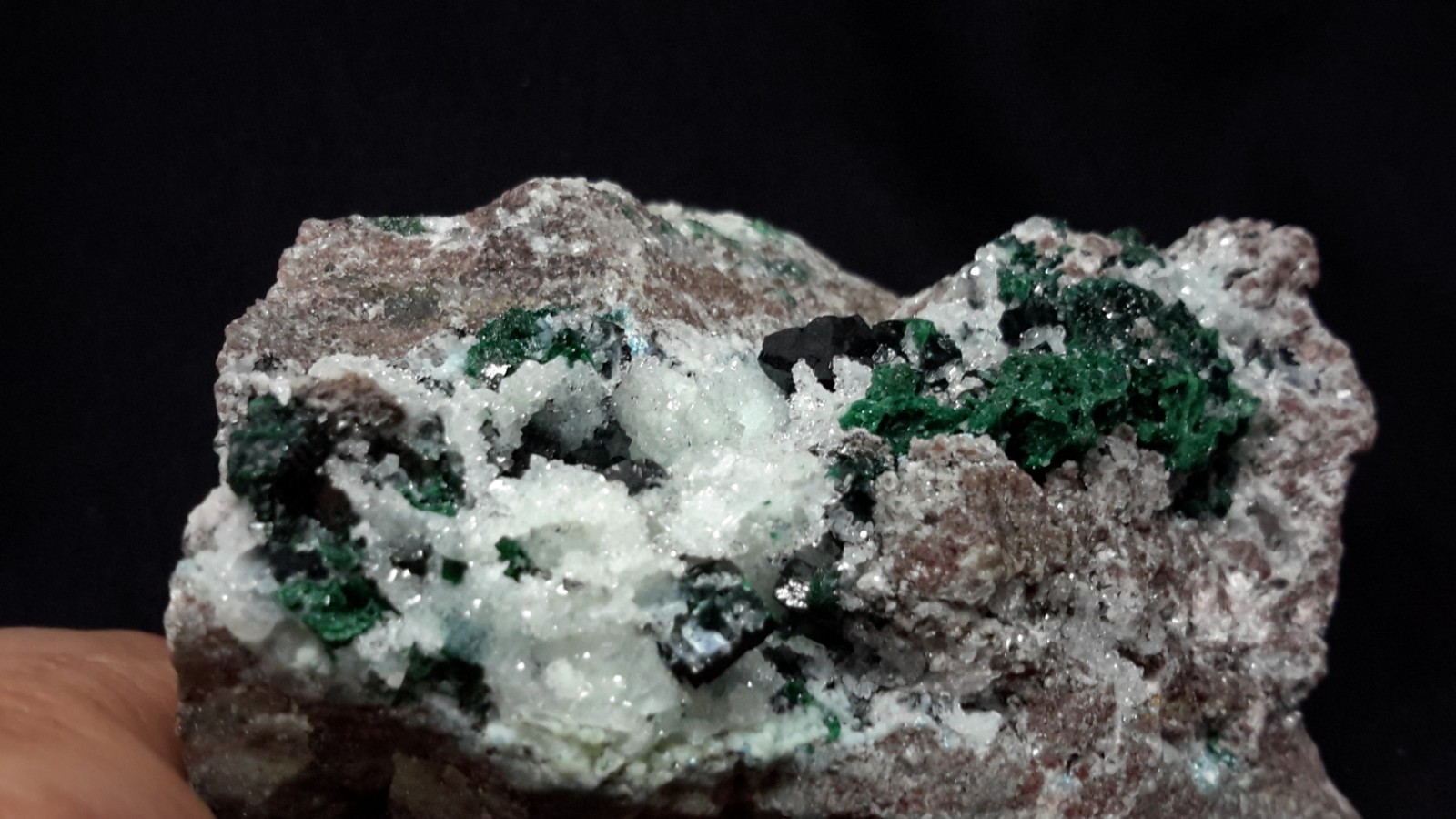 2.5″ MALACHITE with QUARTZ from the Democratic Republic of Congo