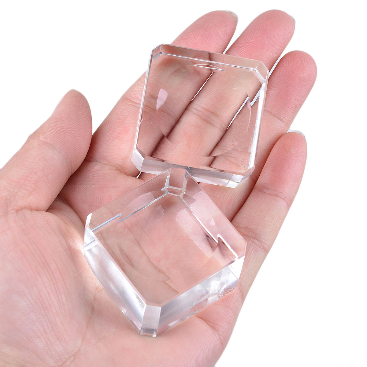 HOt LONGWIN 2X Clear Crystal Display Stand Egg Stands for Collectible Eggs Ball