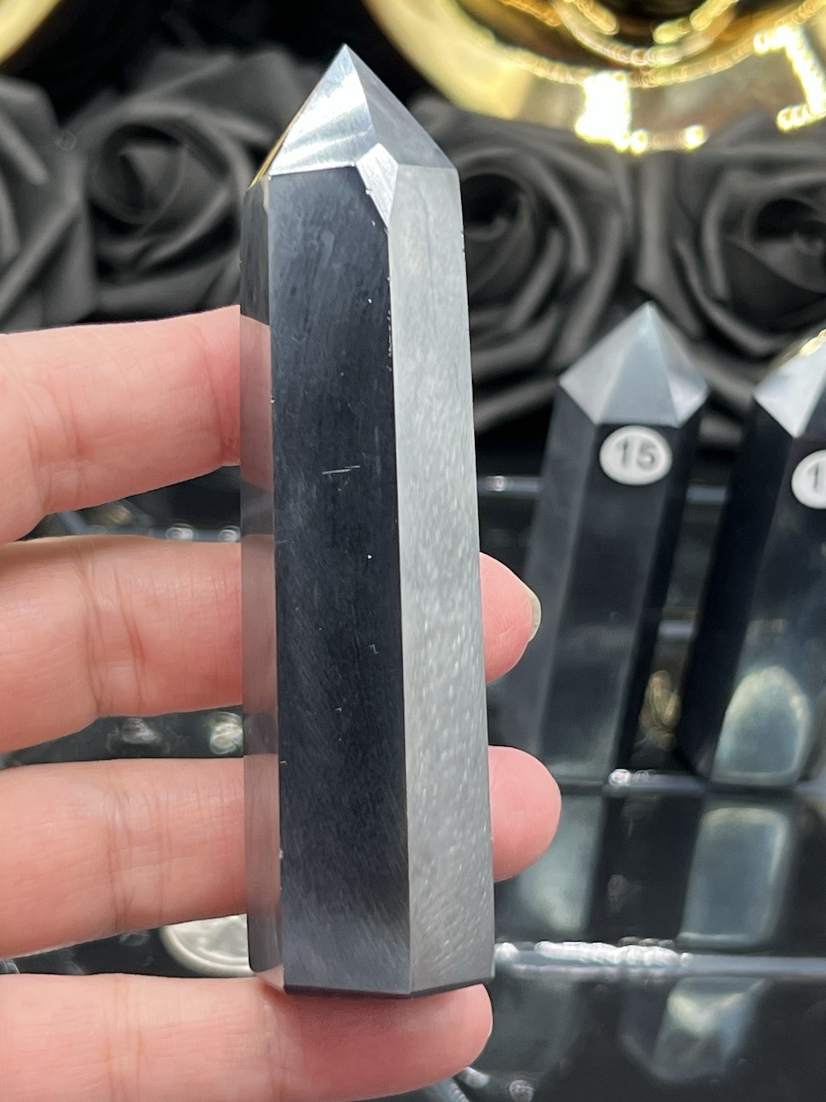 Hematite Brushed Polished Points L@@K Free ship