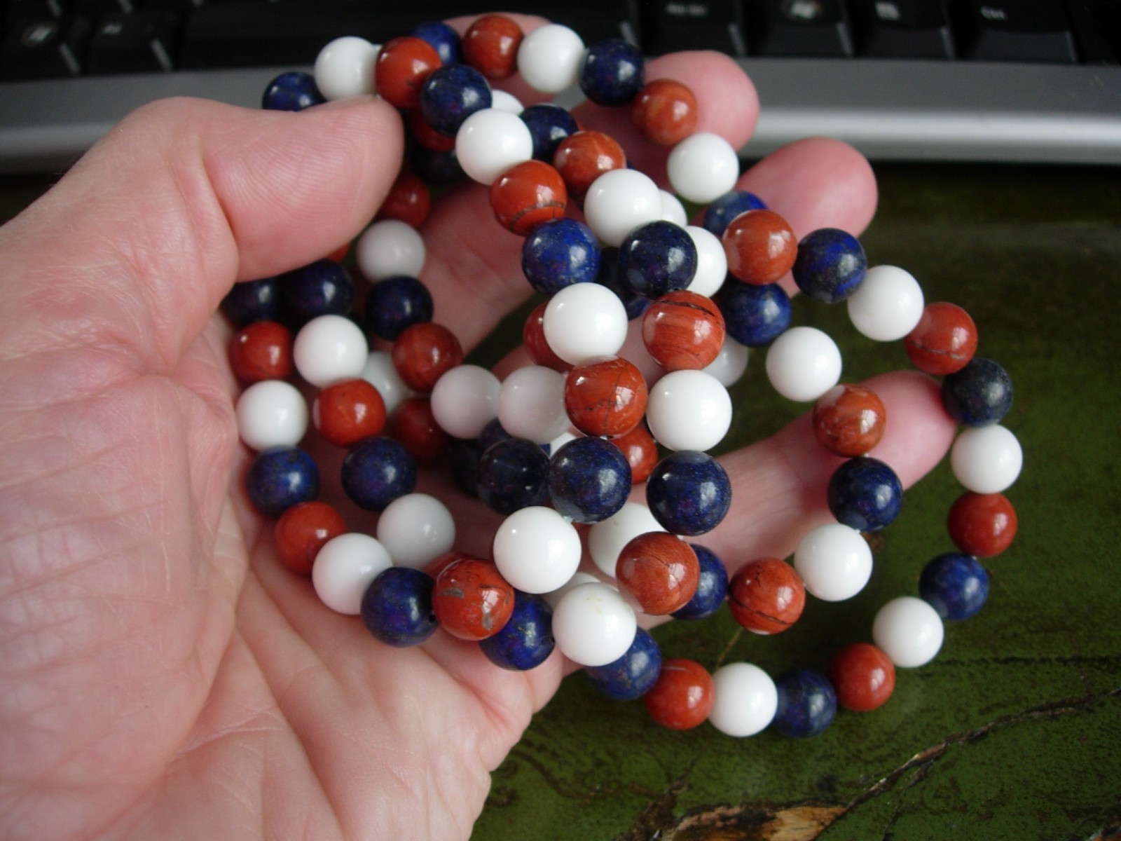come on England patriot 10 mm bracelet + other same colour country flags x 5