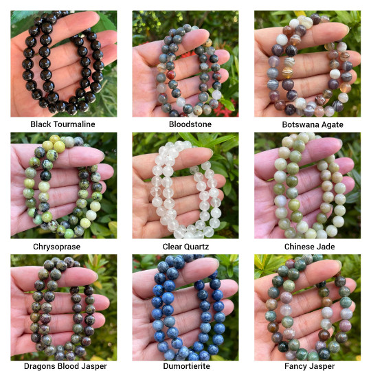 Wholesale Grade A++ Genuine Gemstone Bead Bracelets, Choose from 80 Types Stone