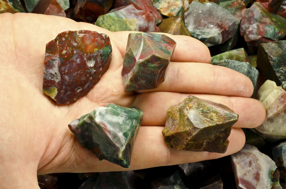 1/4 lb Fancy Jasper Rough Stones-Natural Crystal Mineral Rock Specimens Tumbling