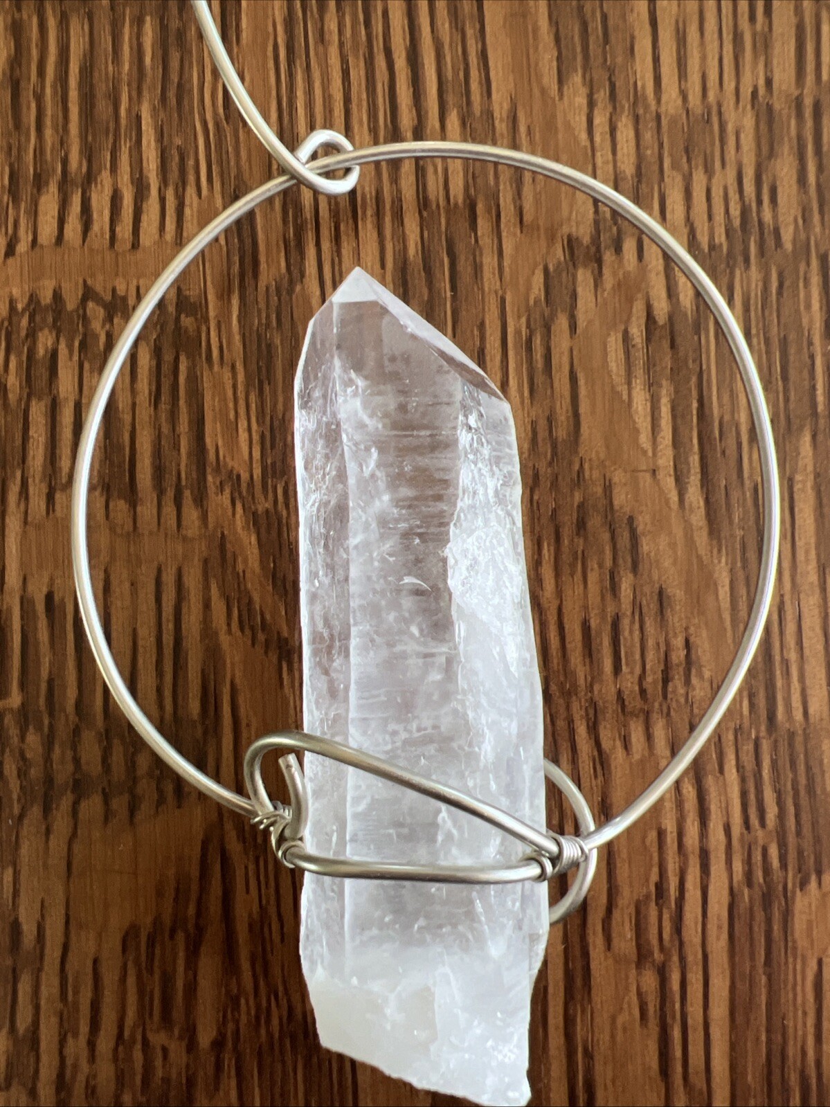 Floating Quartz Crystal Sculpture Decoration ￼FENG SHUI HANGING Handmade USA #1￼