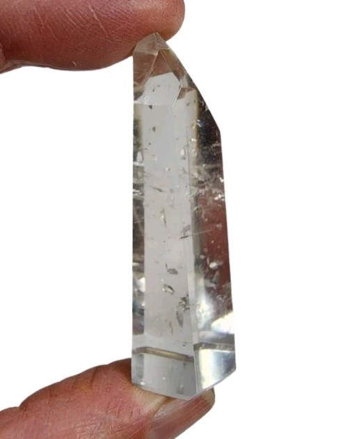 Clear Quartz Crystal Polished Tower Brazil 27.7 grams.