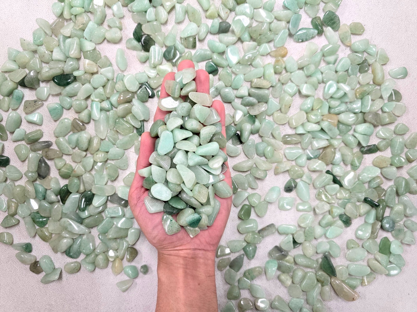 Mini Green Quartz Tumbled Aventurine Crystal Stones Natural Aquarium Crystal Gem