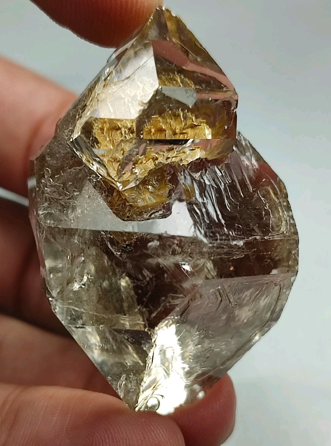 Herkimer Diamond Quartz DT Crystal With Good Clarity & Nice Growth-90-grams.