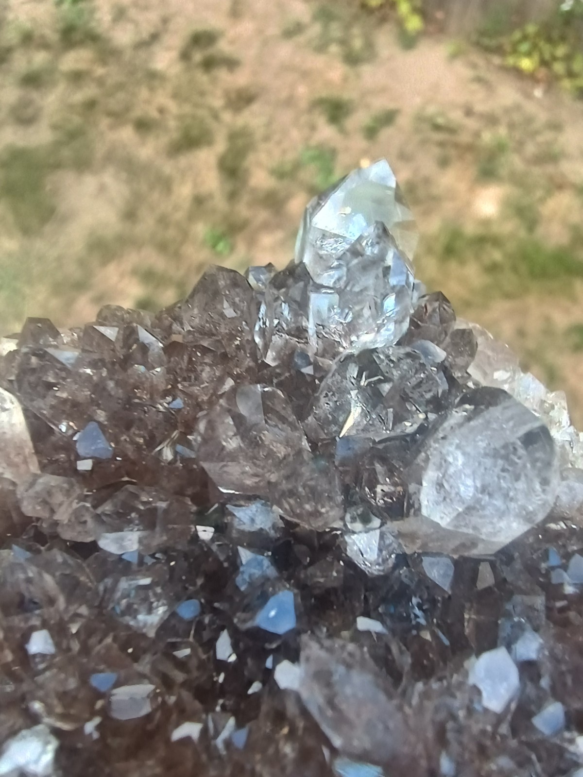 Herkimer 💎Perchers On 🖤 Smokey Druze Plate (Rare Piece) Miner Direct ⚒️