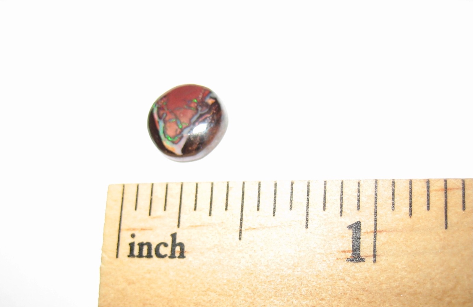 8mm POLISHED ROUND BOULDER OPAL CRYSTAL STONE CABOCHON FROM AUSTRALIA 1.65cts *1