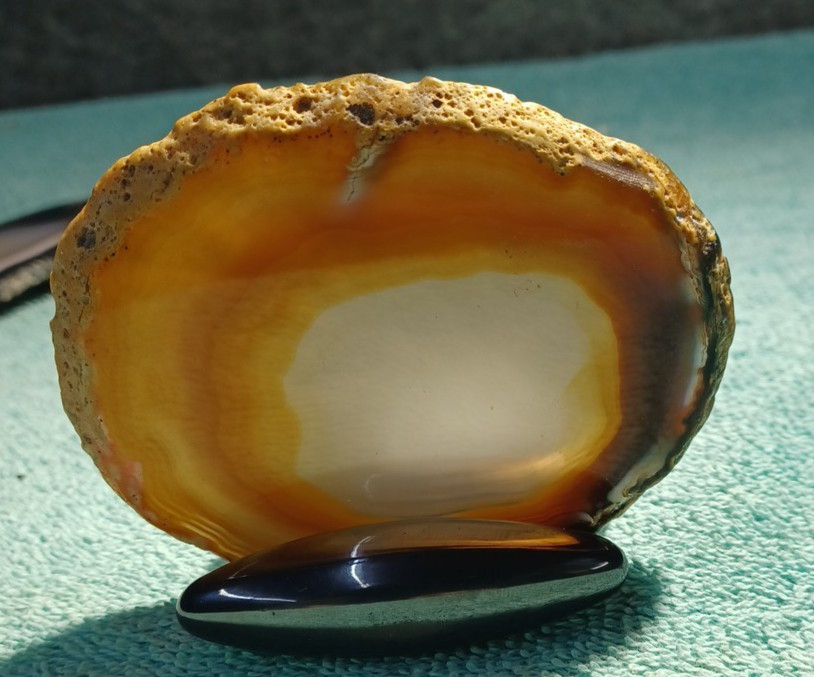 Set of 4 AGATE SLICES Quartz Crystal Geode – Gorgeous