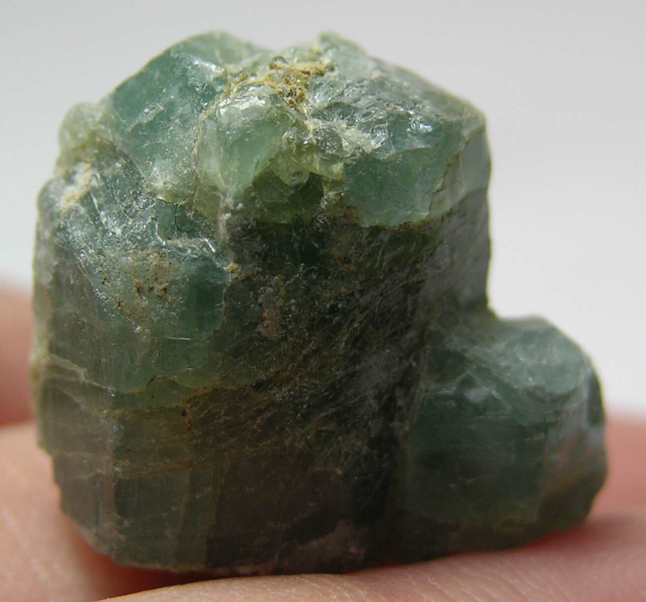 #14 29.90ct Russia 100% Natural Blue Fluorapatite Apatite Crystal Specimen 16mm