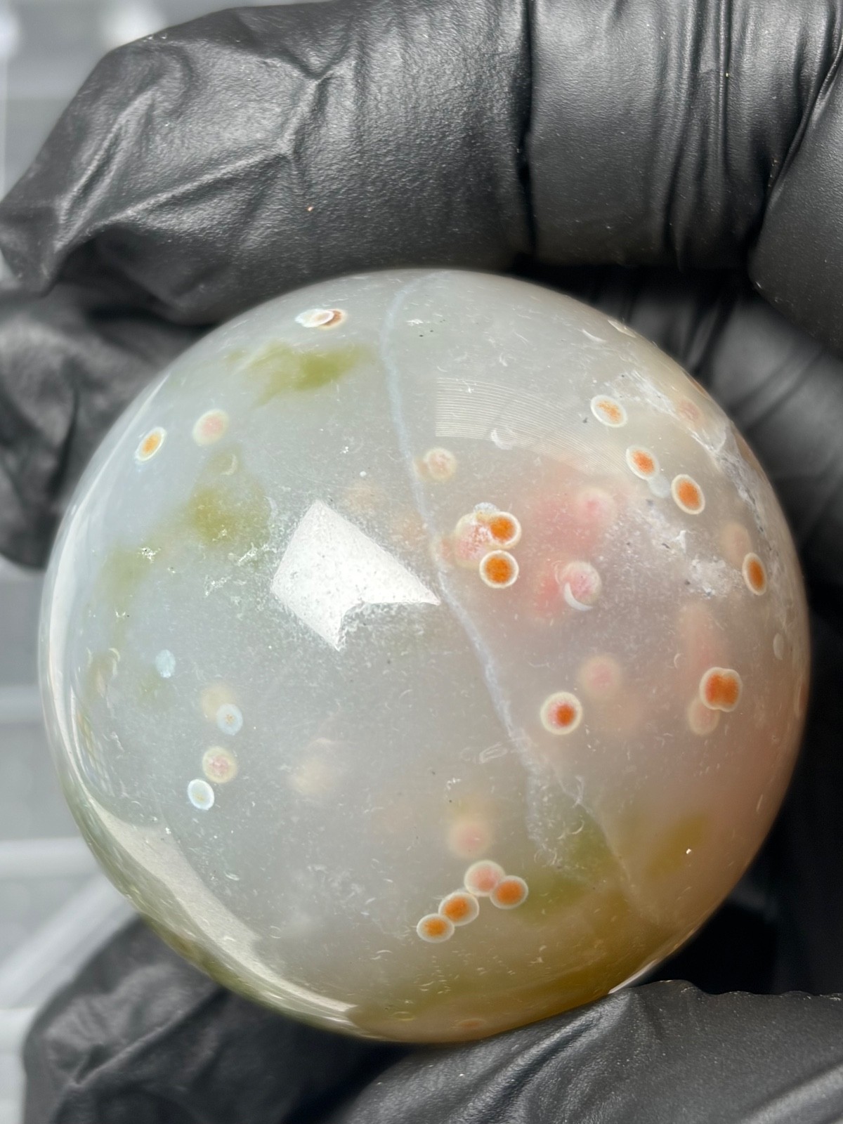 Rare Ocean Jasper Jelly Sphere Orbs