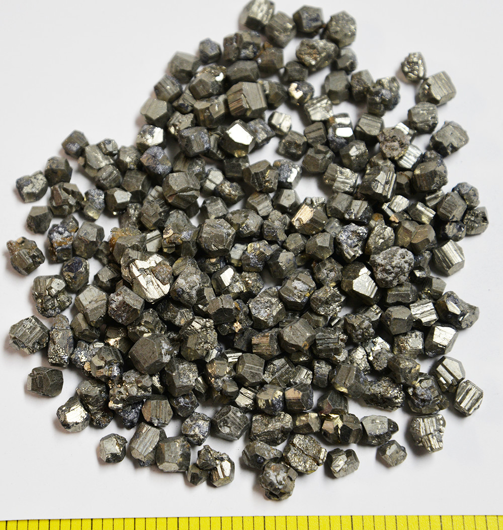 PYRITE PYRITOHEDRON Mini (5-7mm) natural hedron crystals. 1 lb