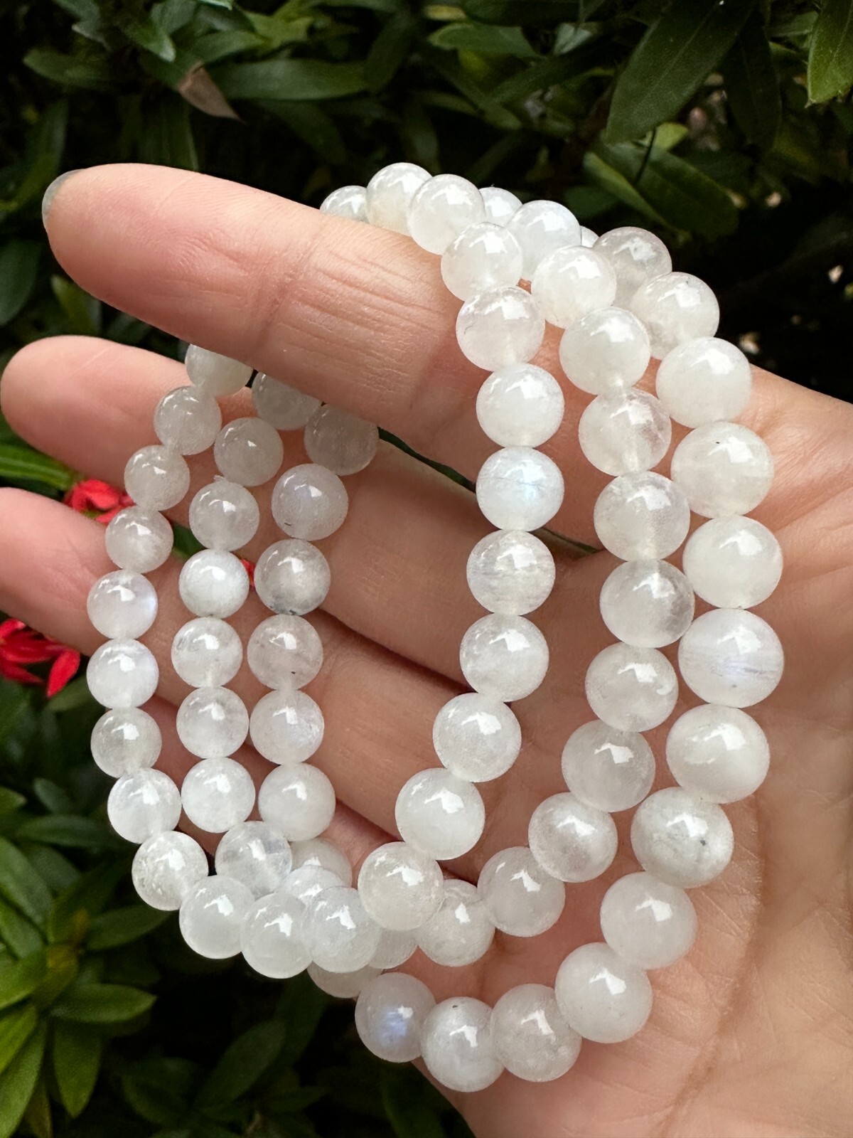 Grade A++ Rainbow Moonstone Crystal Bead Bracelet 6-7 mm, Wholesale Bulk Lot