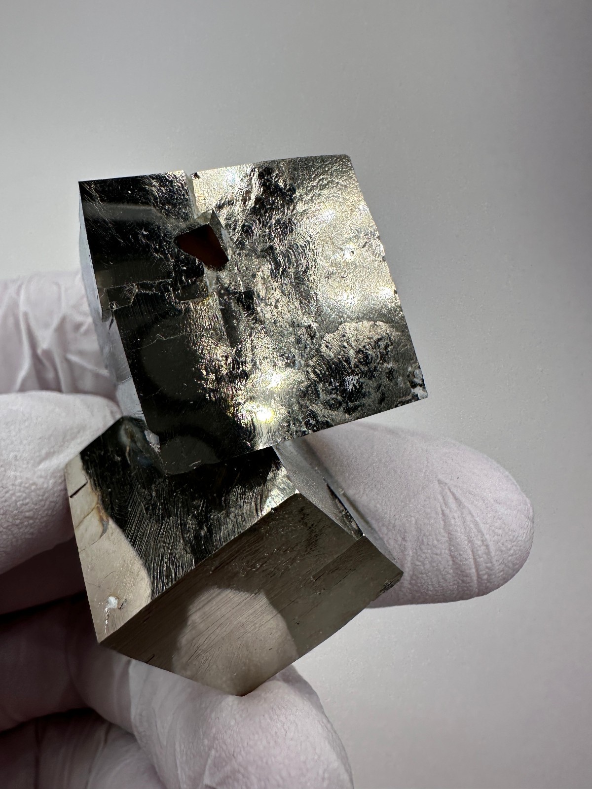 Rare Lusterous Entwined Interlocking Pyrite Cube Cluster_Spain